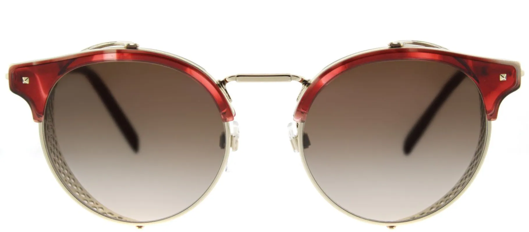 Valentino VA 2008Z 302013 Round Metal Gold Sunglasses with Brown Gradient Lens sold by Gaffos