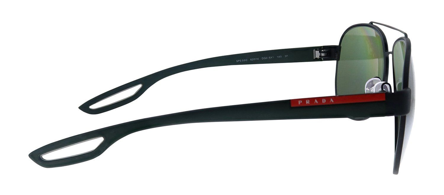 Prada Linea Rossa PS 55QS DG05X1 Pilot Metal Black Sunglasses with Green Polarized Lens sold by Gaffos product image thumbnail 3