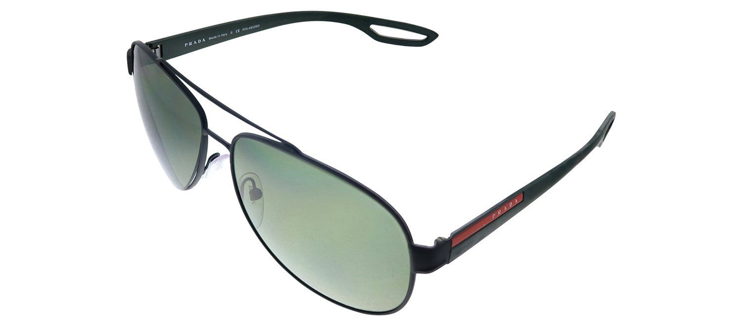 Prada Linea Rossa PS 55QS DG05X1 Pilot Metal Black Sunglasses with Green Polarized Lens sold by Gaffos product image thumbnail 2