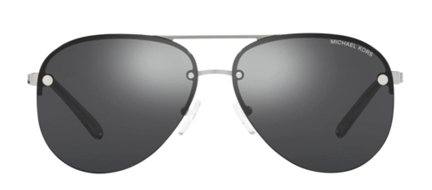 Michael Kors MK 1135B 10156G Aviator Metal Silver Sunglasses with Grey Mirror Lens sold by Gaffos