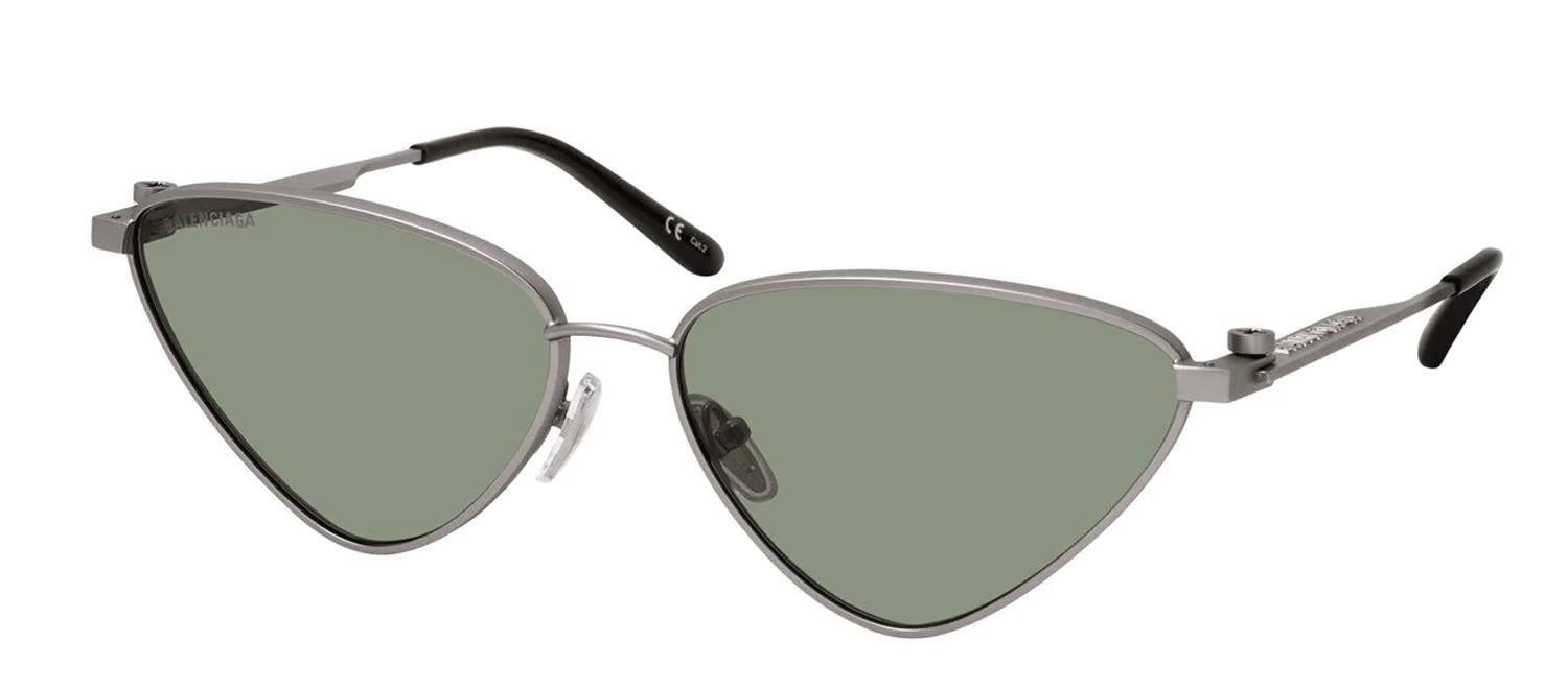 Balenciaga BB 0166S 002 Cat-Eye Metal Ruthenium Sunglasses with Green Lens sold by Gaffos product image thumbnail 2