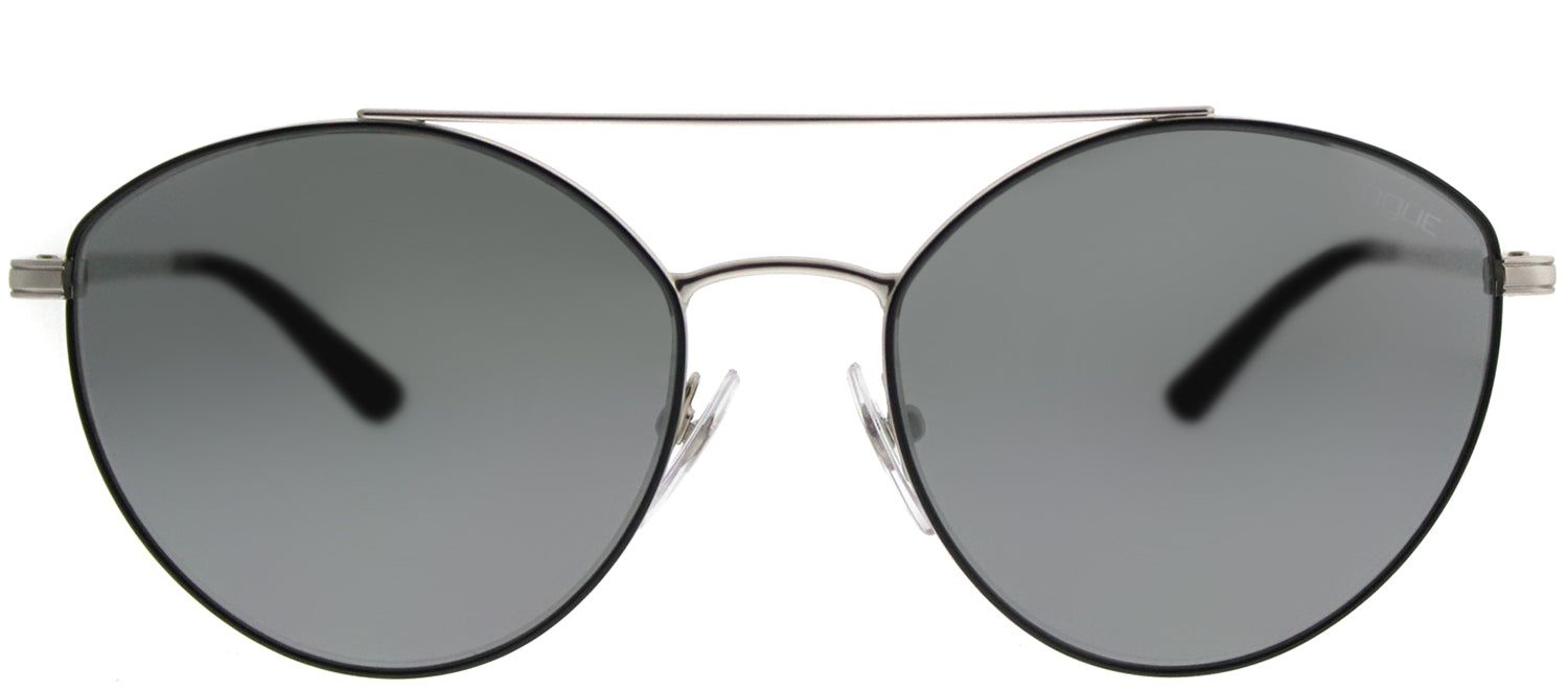 Vogue VO 4023S 352/6G Cat-Eye Metal Black Sunglasses with Silver Mirror Lens sold by Gaffos