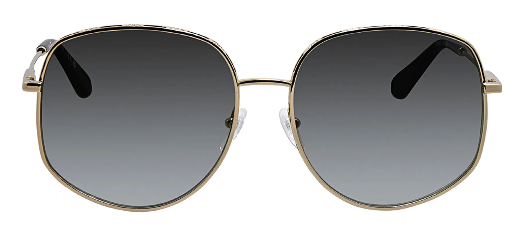 Salvatore Ferragamo SF 277S 733 Rectangle Metal Gold Sunglasses with Grey Gradient Lens sold by Gaffos
