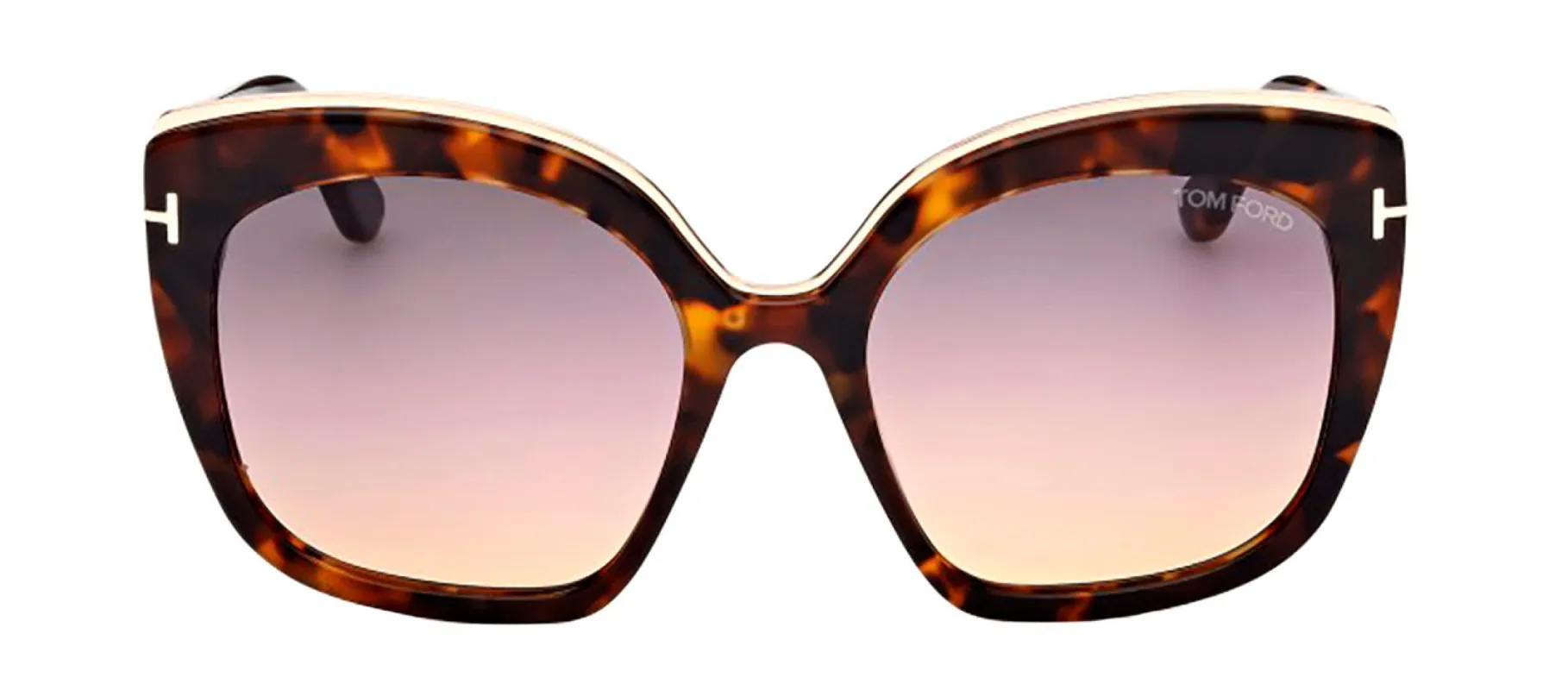 Tom Ford Chantalle TF 944 55B Butterfly Plastic Havana Sunglasses with Purple Gradient Lens sold by Gaffos