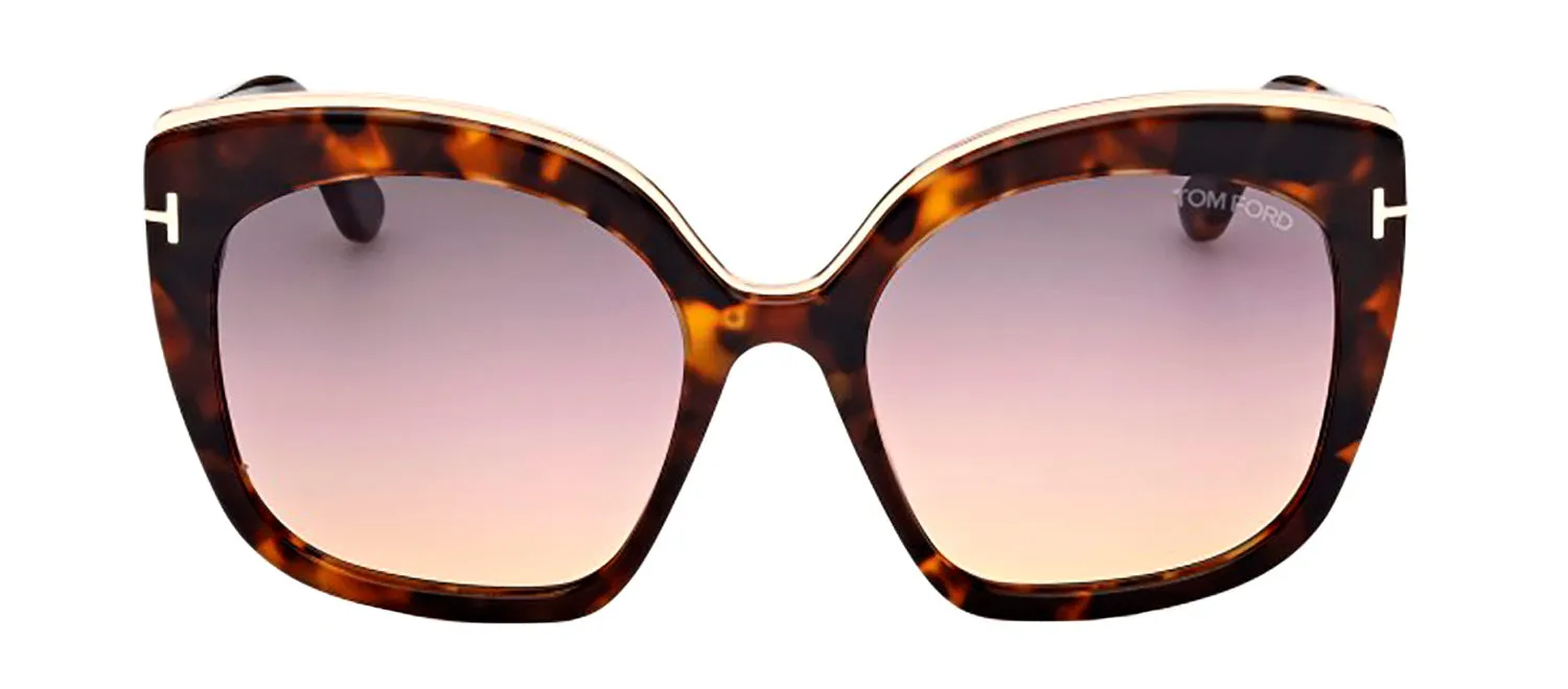 Tom Ford Chantalle TF 944 55B Butterfly Plastic Havana Sunglasses with Purple Gradient Lens sold by Gaffos