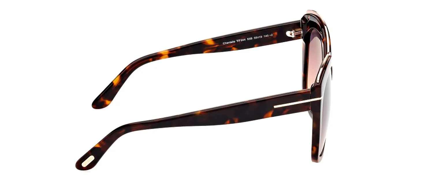 Tom Ford Chantalle TF 944 55B Butterfly Plastic Havana Sunglasses with Purple Gradient Lens sold by Gaffos product image thumbnail 2