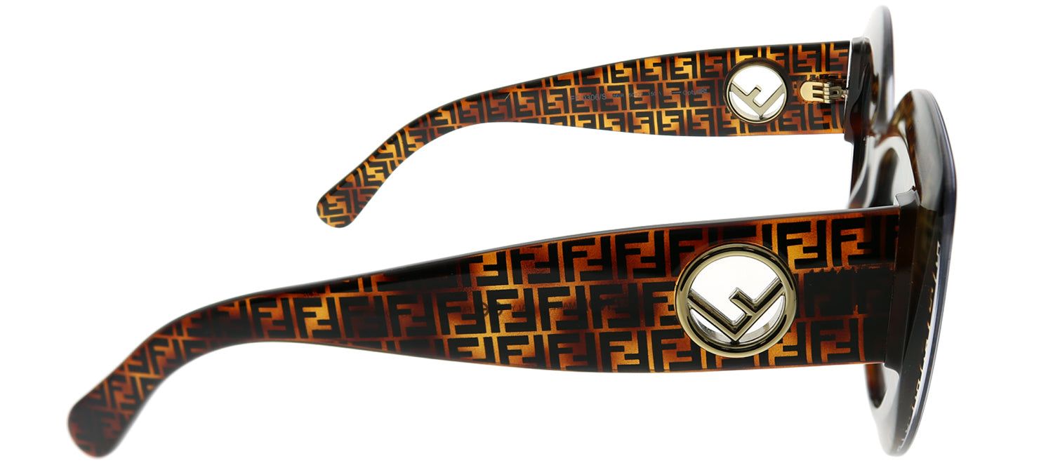 Fendi FF 0306 086 IR Cat-Eye Plastic Tortoise/ Havana Sunglasses with Grey Lens sold by Gaffos product image thumbnail 3