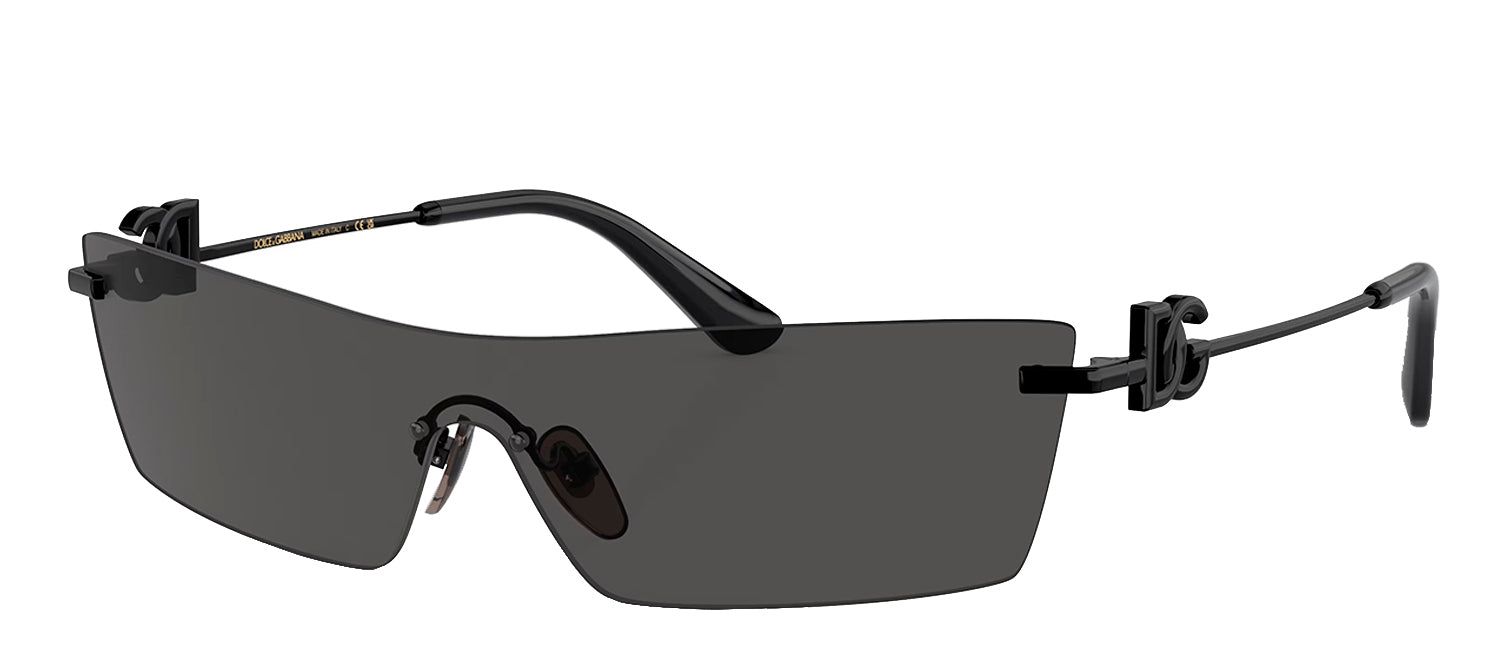 Dolce & Gabbana DG 2292 01/87 Shield Metal Black Sunglasses with Grey Lens sold by Gaffos product image thumbnail 2