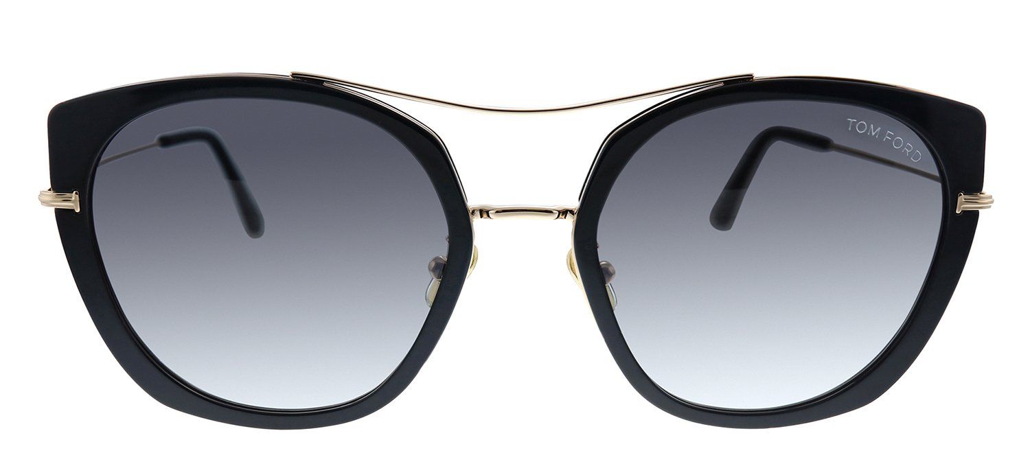 Tom Ford FT 760/F 01B Cat-Eye Plastic Black Sunglasses with Grey Gradient Lens sold by Gaffos