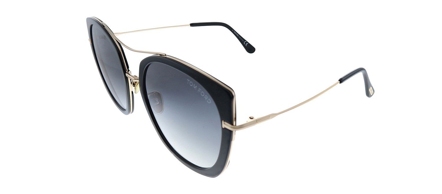 Tom Ford FT 760/F 01B Cat-Eye Plastic Black Sunglasses with Grey Gradient Lens sold by Gaffos product image thumbnail 2