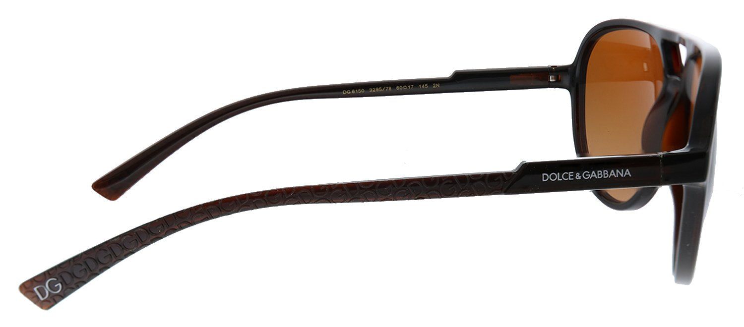 Dolce & Gabbana DG 6150 329578 Aviator Plastic Transparent Tobacco Sunglasses with Brown Lens sold by Gaffos product image thumbnail 3