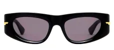 Bottega Veneta BV 1144S 001 Butterfly Plastic Black Sunglasses with Grey Lens sold by Gaffos