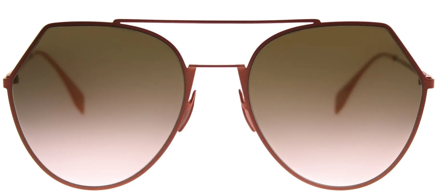 Fendi FF 0194 733 Aviator Metal Pink Sunglasses with Brown Gradient Lens sold by Gaffos