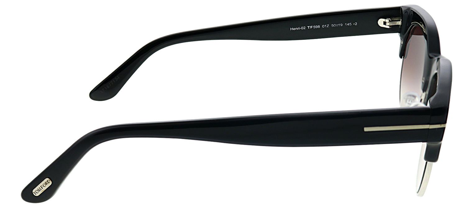 Tom Ford TF 598 01Z Round Plastic Black Sunglasses with Light Brown Gradient Lens sold by Gaffos product image thumbnail 3