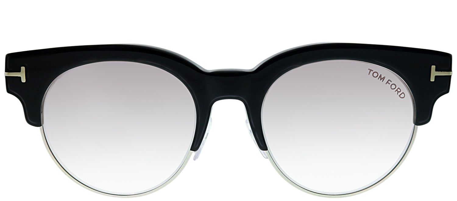 Tom Ford TF 598 01Z Round Plastic Black Sunglasses with Light Brown Gradient Lens sold by Gaffos