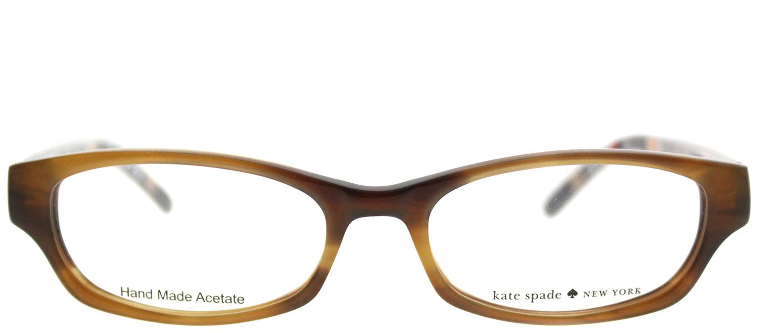 Kate Spade KS Twyla JZS Rectangle Plastic Brown Eyeglasses with Demo Lens sold by Gaffos