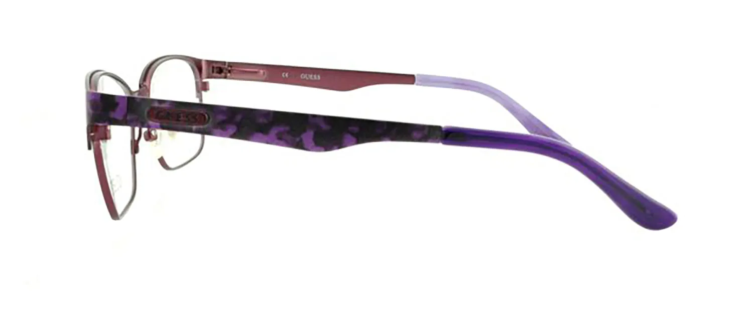 Guess GU 2471 O24 Square Metal Purple Eyeglasses with Logo Stamped Demo Lenses sold by Gaffos product image thumbnail 3