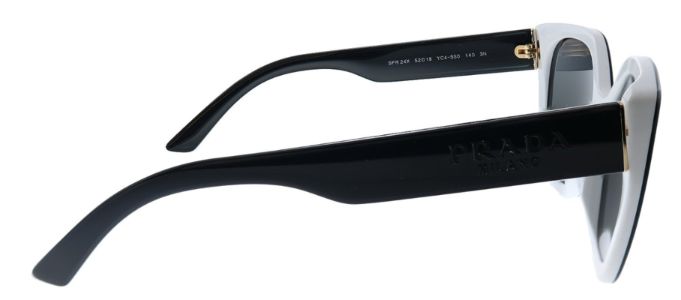 Prada PR 24XS YC45S0 Rectangle Plastic Black Sunglasses with Grey Lens sold by Gaffos