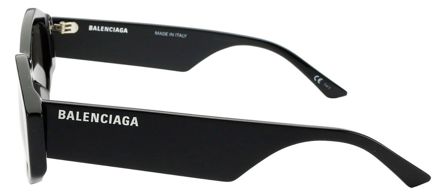 Balenciaga BB 0106S 001 Geometric Acetate Black Sunglasses with Grey Lens sold by Gaffos product image thumbnail 3