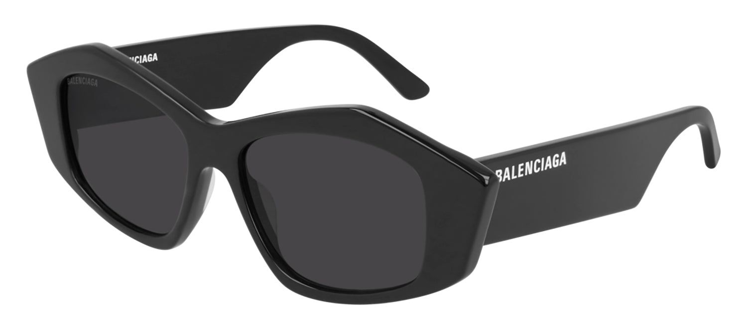 Balenciaga BB 0106S 001 Geometric Acetate Black Sunglasses with Grey Lens sold by Gaffos product image thumbnail 2