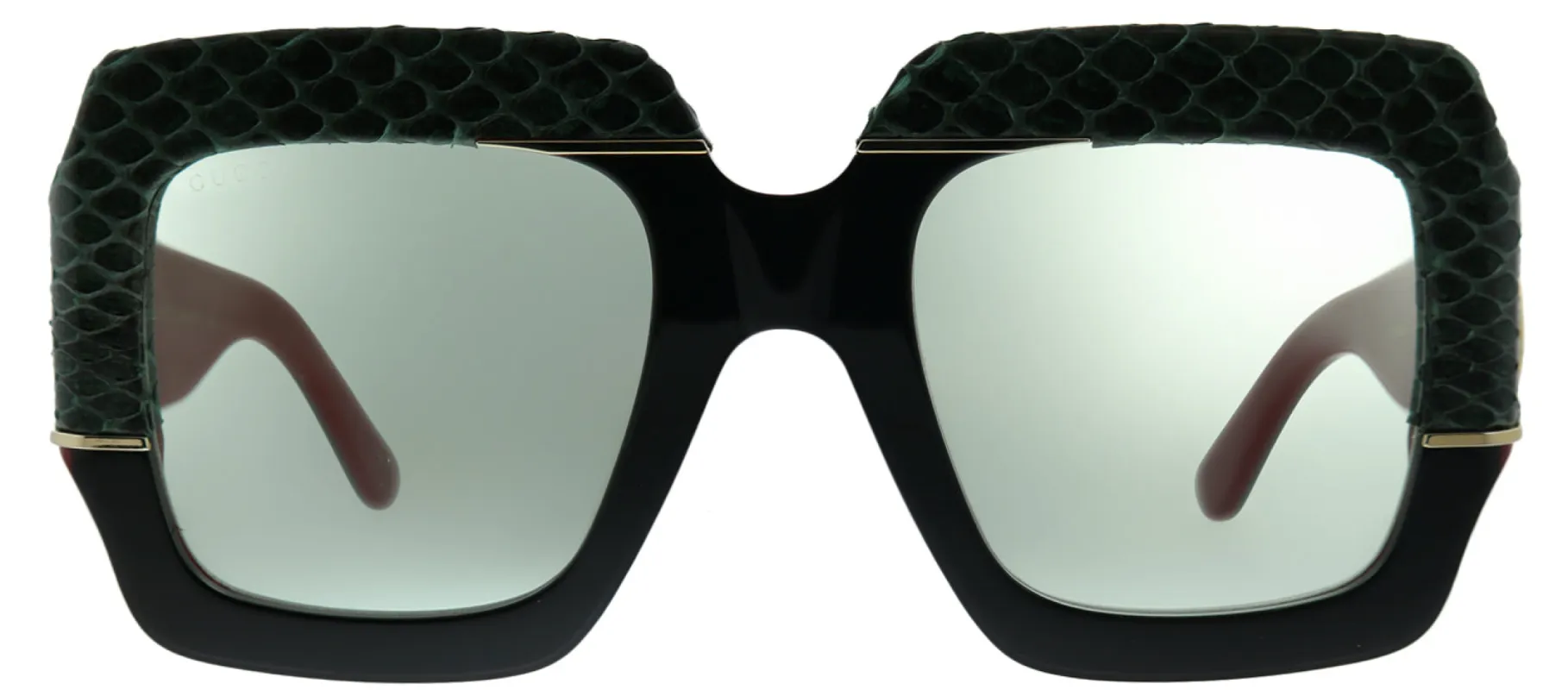 Gucci GG 0484S 003 Square Acetate Green Sunglasses with Green Lens sold by Gaffos