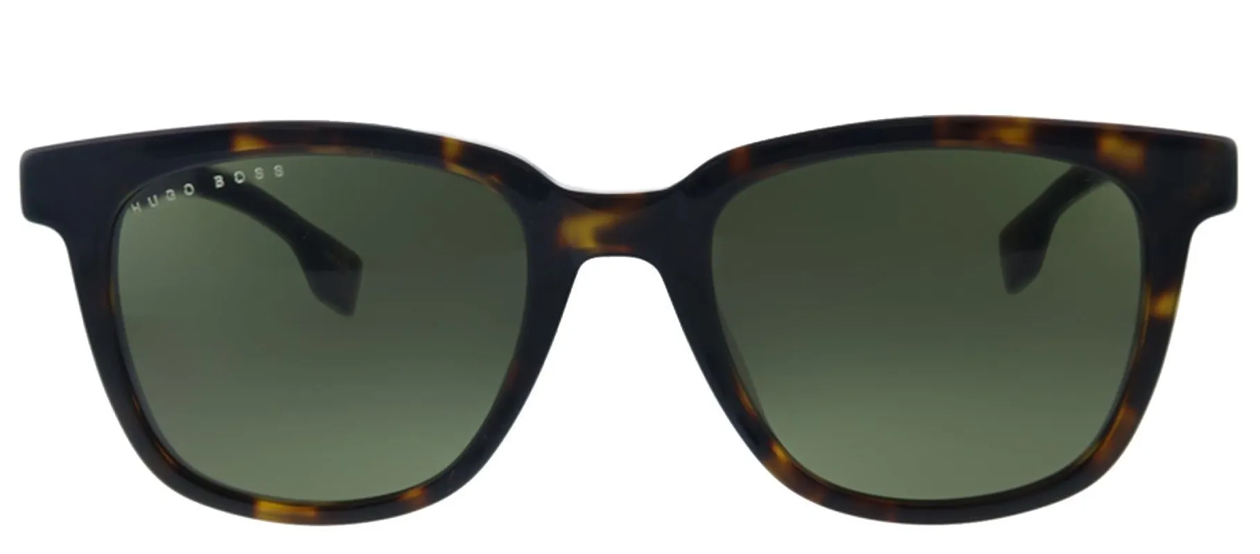 Hugo Boss BOSS 1037 086 QT Rectangle Plastic Tortoise/ Havana Sunglasses with Green Lens made by Gaffos