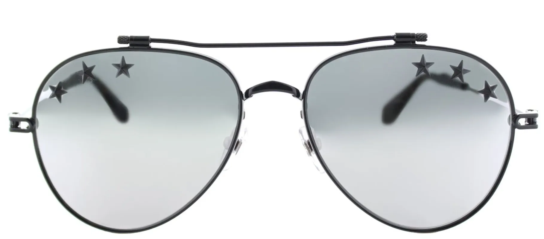 Givenchy GV 7057 Stars 807 DC Aviator Metal Black Sunglasses with Grey Lens sold by Gaffos