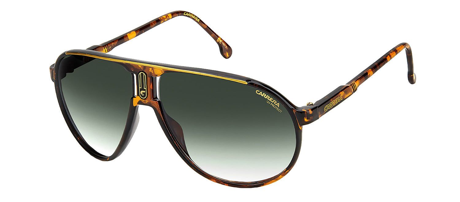 Carrera CA Champion65 0UC_9K Aviator Plastic Havana Sunglasses with Green Gradient Lens sold by Gaffos product image thumbnail 2