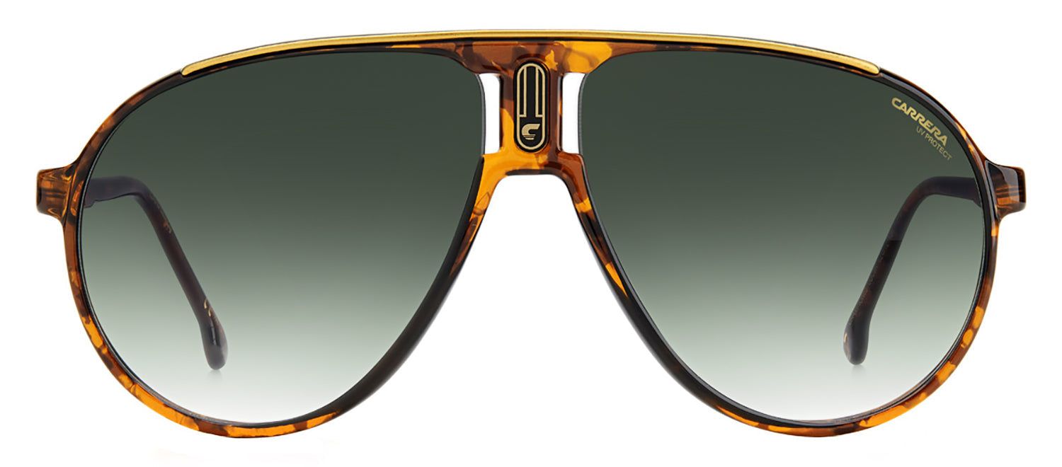 Carrera CA Champion65 0UC_9K Aviator Plastic Havana Sunglasses with Green Gradient Lens sold by Gaffos