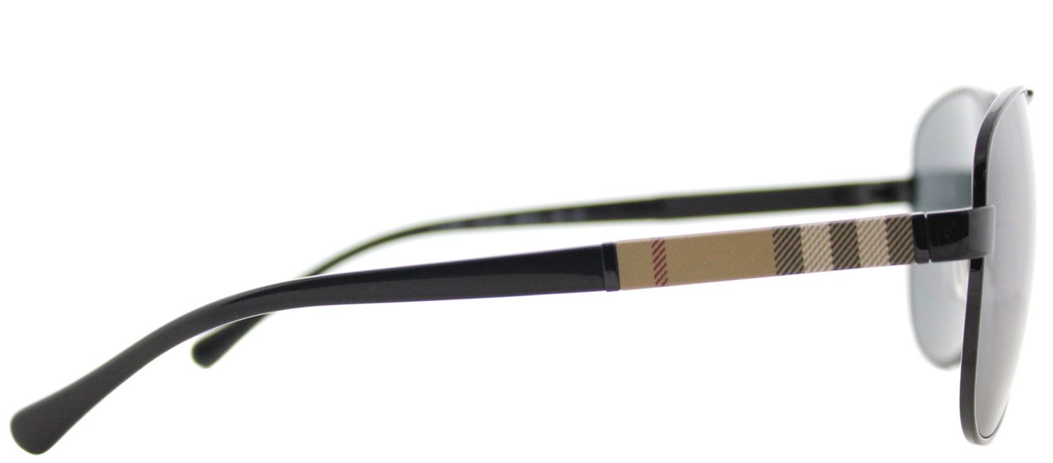 Burberry BE 3080 100187 Aviator Metal Black Sunglasses with Grey Lens sold by Gaffos product image thumbnail 3