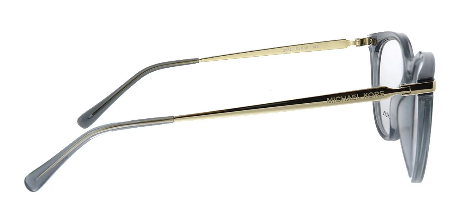 Michael Kors Quintana MK 4074 3332 Square Plastic Grey Eyeglasses with Demo Lens sold by Gaffos product image thumbnail 3