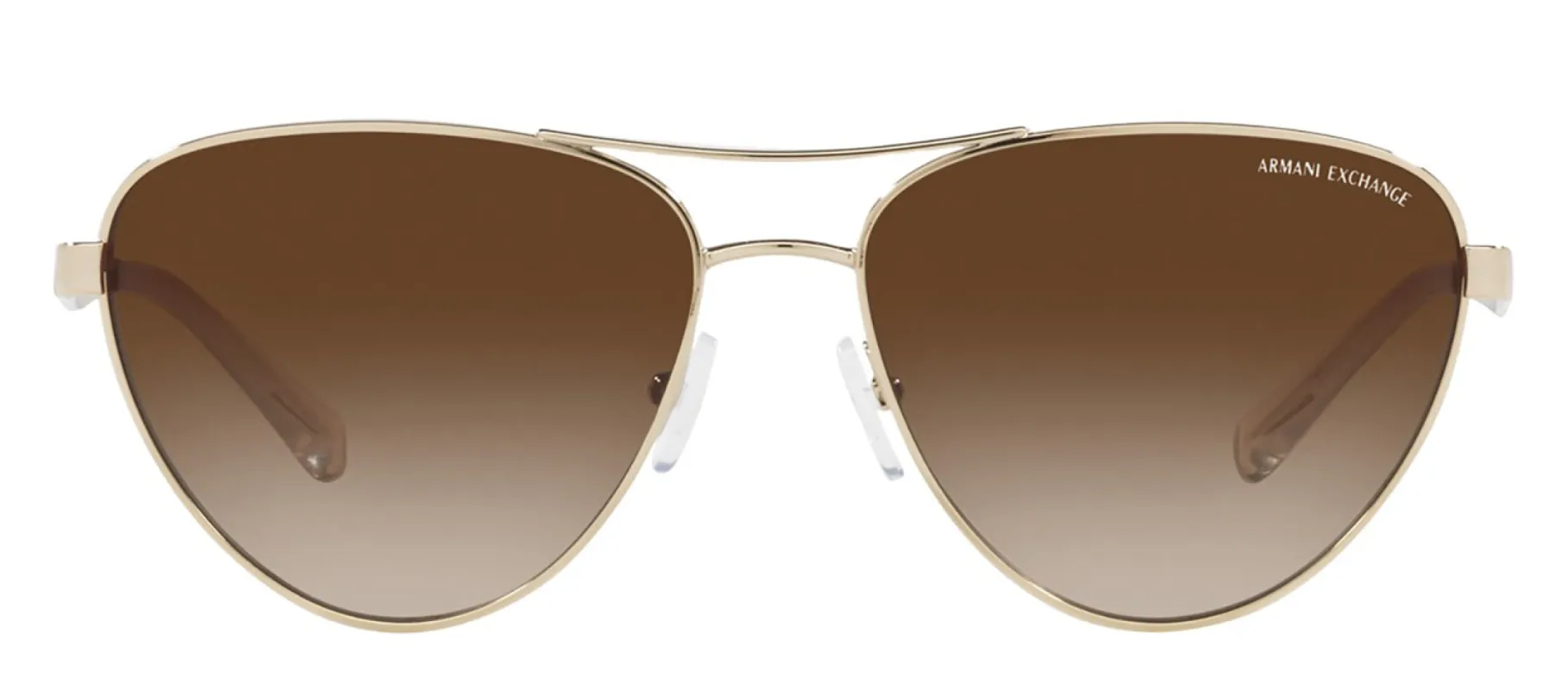Armani Exchange AX 2042S 611013 Aviator Metal Gold Sunglasses with Brown Gradient Lens sold by Gaffos