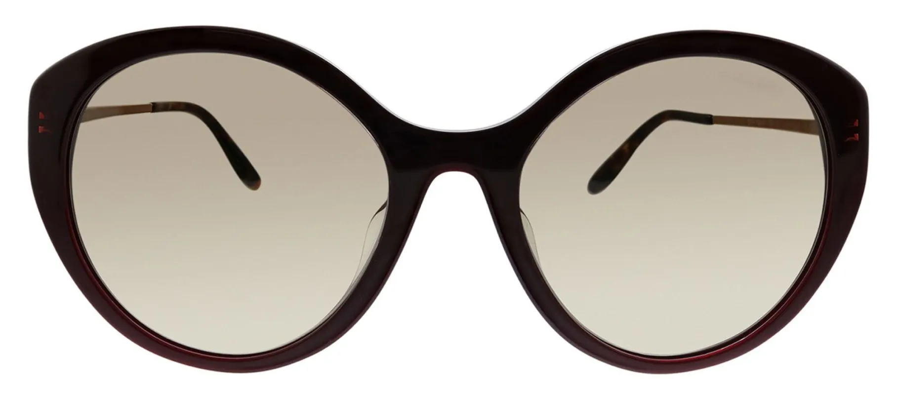 Prada PR 18XSF UAN3D0 Oval Plastic Burgundy Sunglasses with Brown Gradient Lens sold by Gaffos