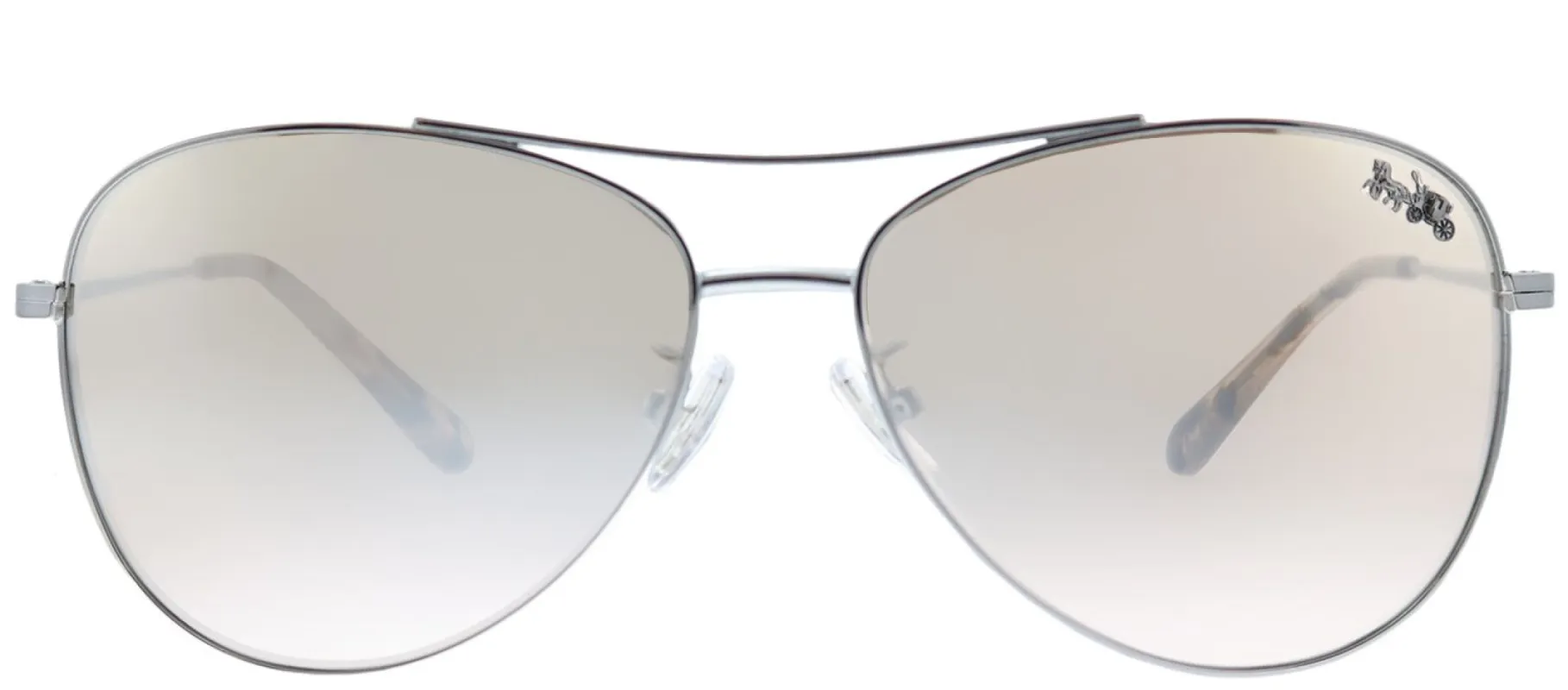 Coach HC 7079 93318Z Aviator Metal Ruthenium/ Gunmetal Sunglasses with Silver Mirror Lens sold by Gaffos
