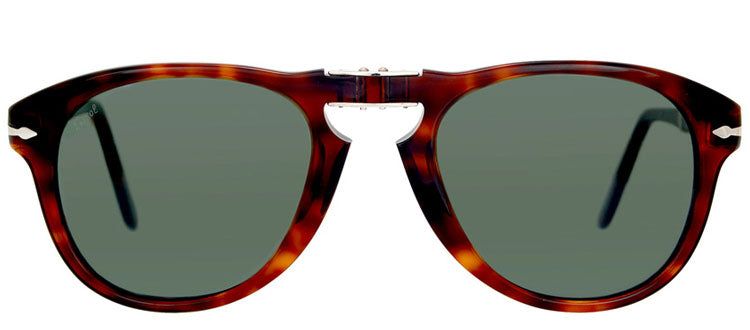 Persol PO 714 24/31 Round Plastic Tortoise/ Havana Sunglasses with Green Lens sold by Gaffos