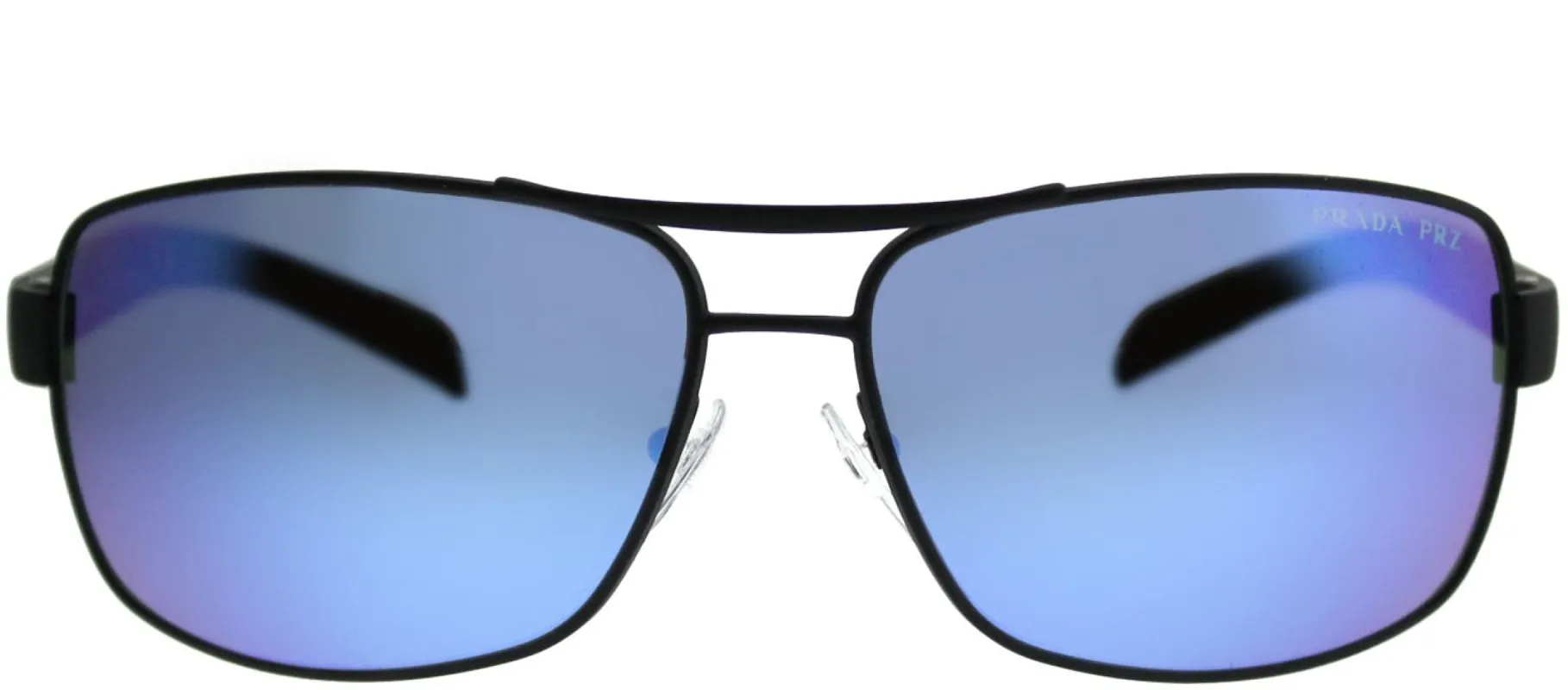 Prada Linea Rossa PS 54IS DG02E0 Aviator Metal Black Sunglasses with Blue Mirror Polarized Lens sold by Gaffos