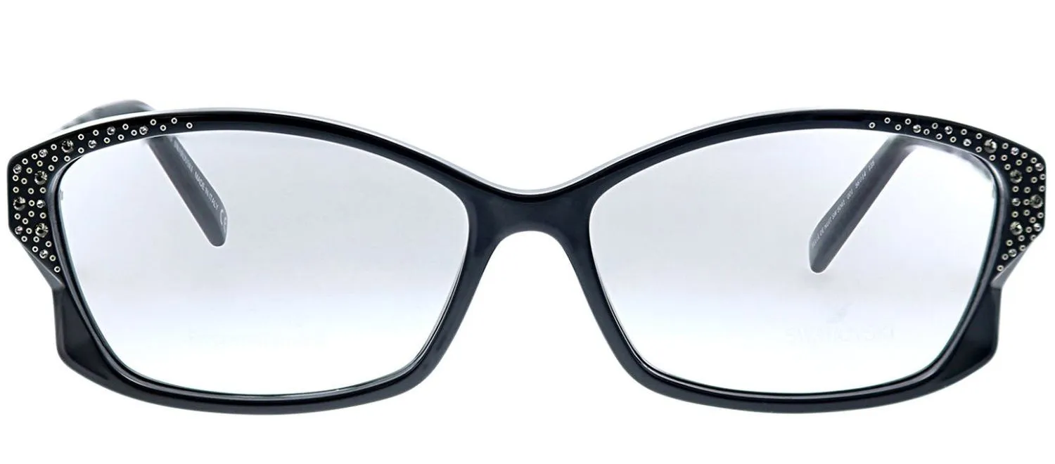 Swarovski SK 5041 001 Butterfly Plastic Black Eyeglasses with Logo Stamped Demo Lenses sold by Gaffos