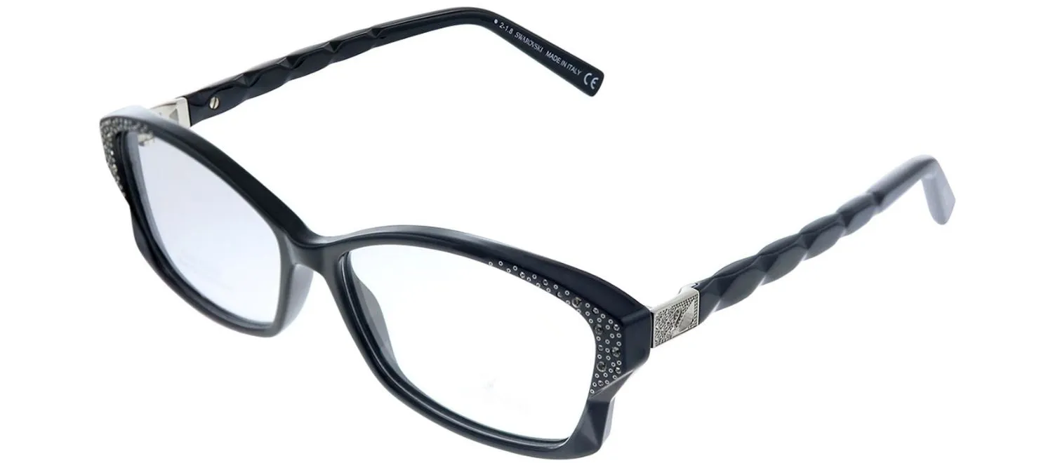 Swarovski SK 5041 001 Butterfly Plastic Black Eyeglasses with Logo Stamped Demo Lenses sold by Gaffos product image thumbnail 2