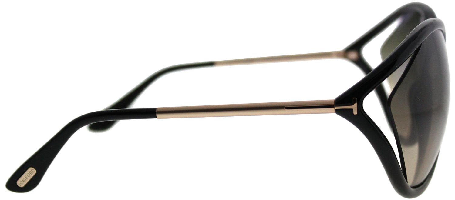 Tom Ford TF 529 01B Oval Plastic Black Sunglasses with Grey Gradient Lens sold by Gaffos product image thumbnail 3