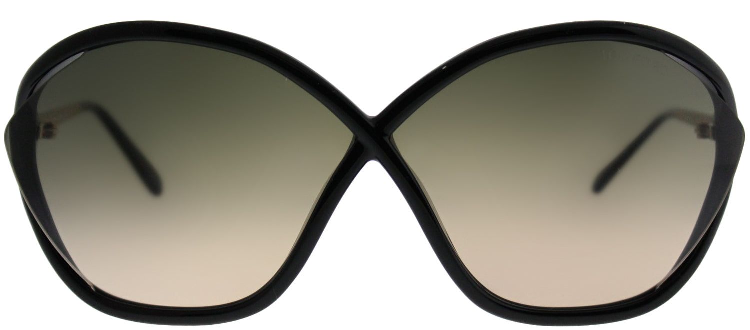 Tom Ford TF 529 01B Oval Plastic Black Sunglasses with Grey Gradient Lens sold by Gaffos