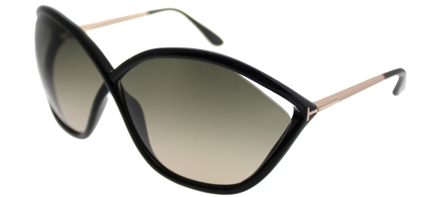 Tom Ford TF 529 01B Oval Plastic Black Sunglasses with Grey Gradient Lens sold by Gaffos product image thumbnail 2