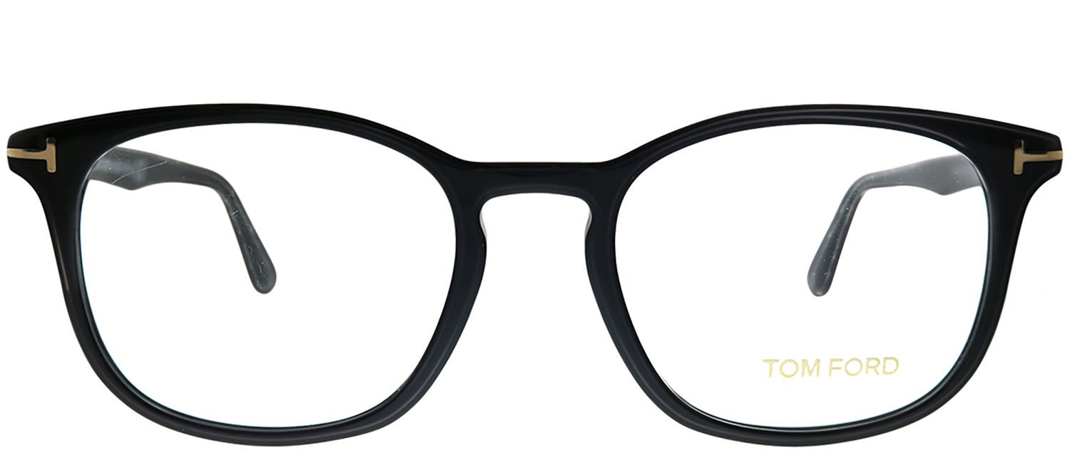 Tom Ford FT 5505 001 Square Plastic Black Eyeglasses with Logo Stamped Demo Lenses sold by Gaffos