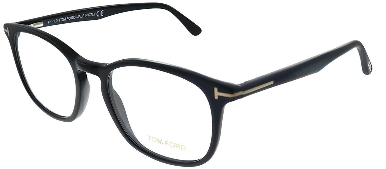 Tom Ford FT 5505 001 Square Plastic Black Eyeglasses with Logo Stamped Demo Lenses sold by Gaffos product image thumbnail 2