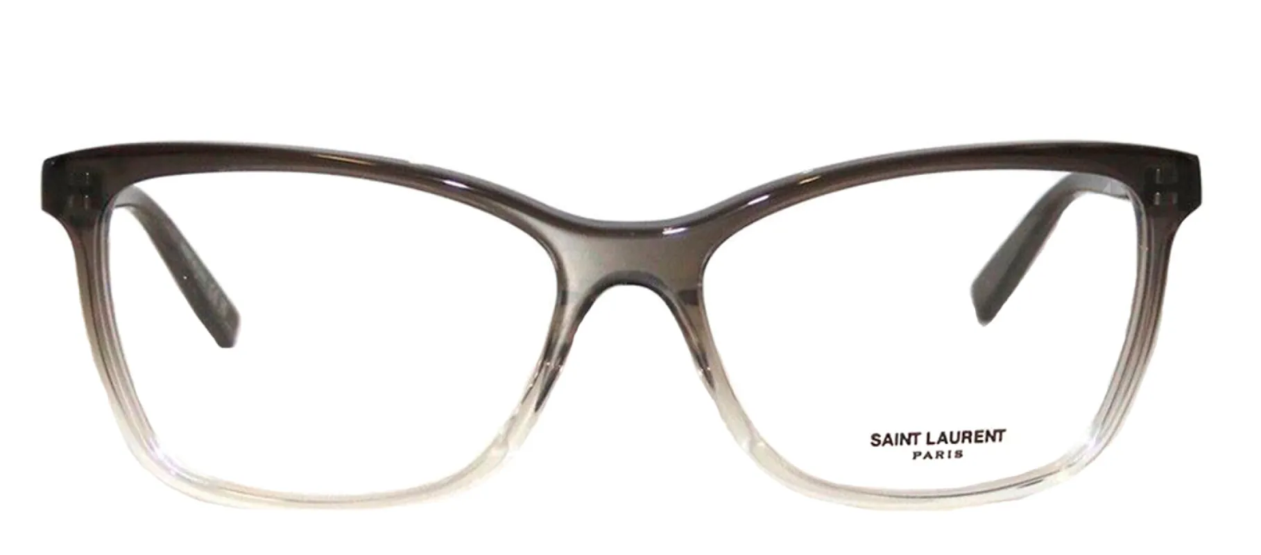 Saint Laurent SL 503O 004 Cat-Eye Plastic Grey Eyeglasses with Logo Stamped Demo Lenses Lens sold by Gaffos