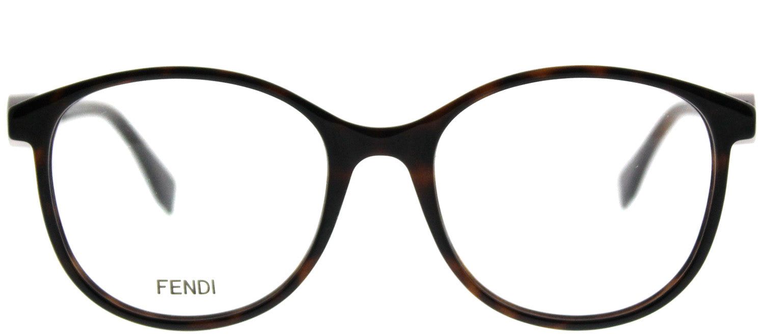 Fendi FF 0299 086 Round Plastic Tortoise/ Havana Eyeglasses with Demo Lens sold by Gaffos