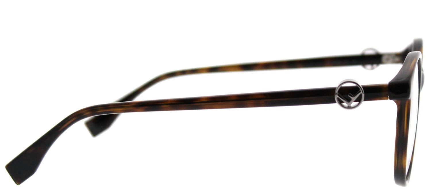 Fendi FF 0299 086 Round Plastic Tortoise/ Havana Eyeglasses with Demo Lens sold by Gaffos product image thumbnail 3