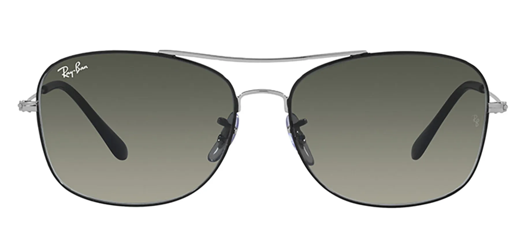 Ray-Ban RB 3799 914471 Pillow Metal Silver Sunglasses with Grey Gradient Lens sold by Gaffos