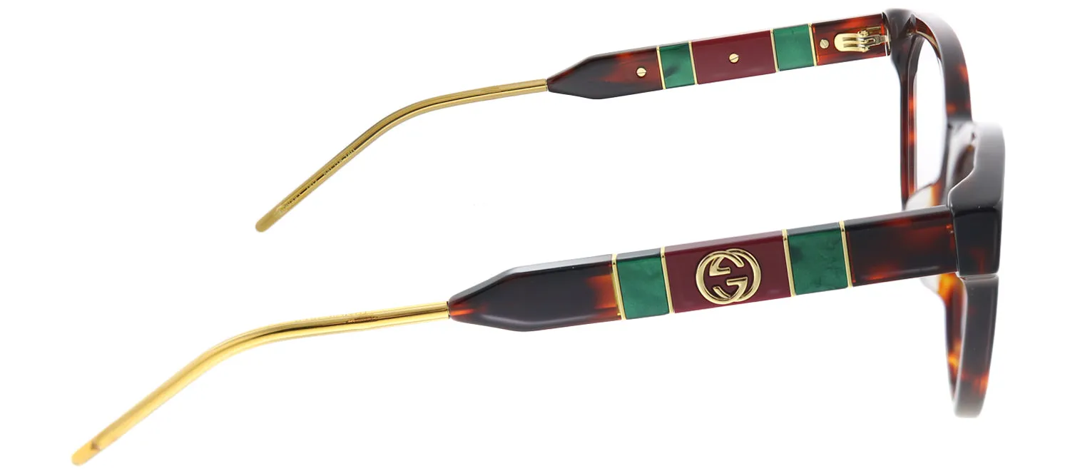 Gucci GG 0600O 002 Cat-Eye Acetate Tortoise/ Havana Eyeglasses with Demo Lens sold by Gaffos product image thumbnail 3