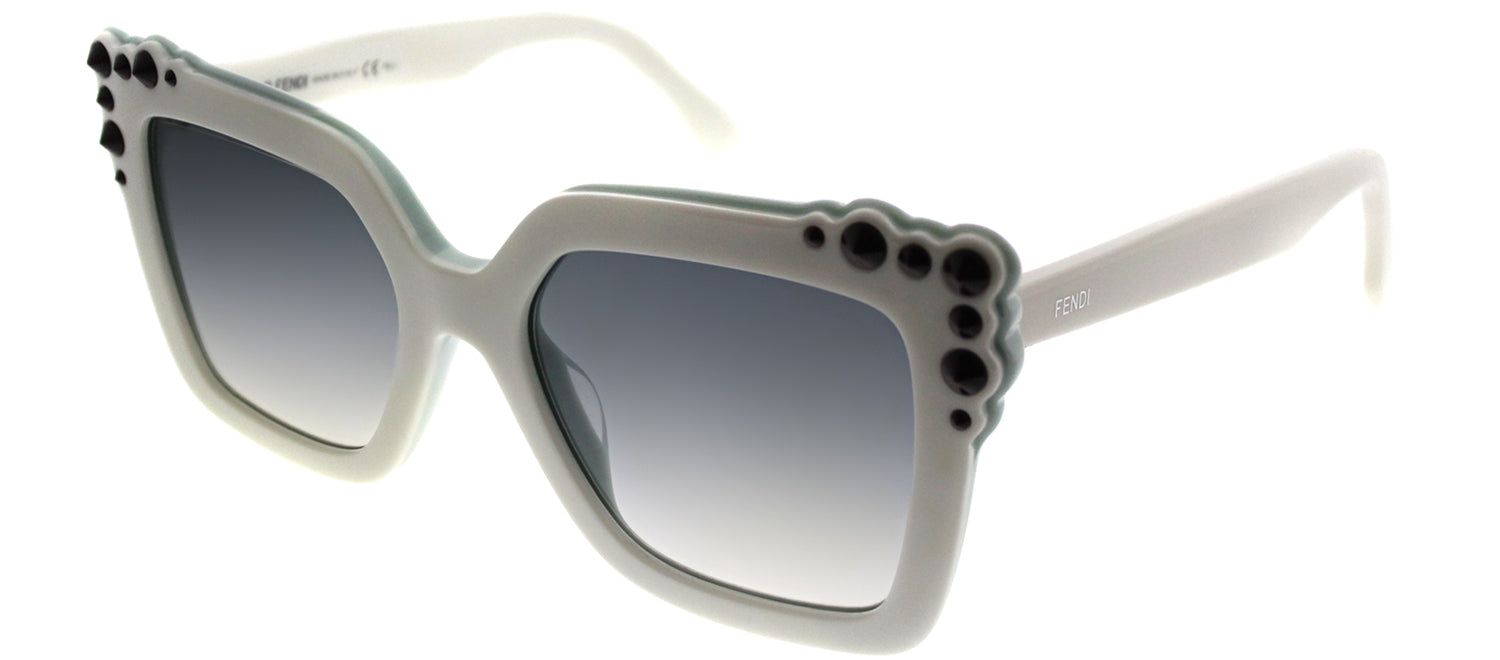 Fendi FF 0260 0GA Square Plastic Ivory/ White Sunglasses with Dark Grey Gradient Lens sold by Gaffos product image thumbnail 2