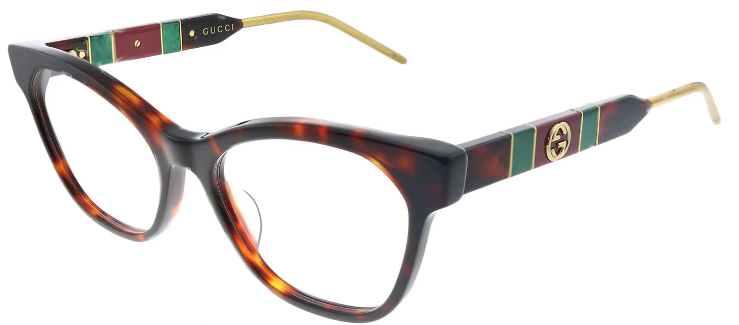 Gucci GG 0600O 002 Cat-Eye Acetate Tortoise/ Havana Eyeglasses with Demo Lens sold by Gaffos product image thumbnail 2